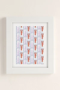 KrissyMast Lobster Stripe Art Print