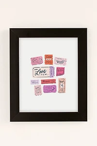 KrissyMast Ticket To Love Art Print