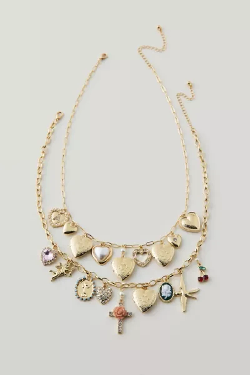 Bianca Layered Charm Necklace Set