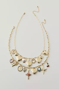 Bianca Layered Charm Necklace Set