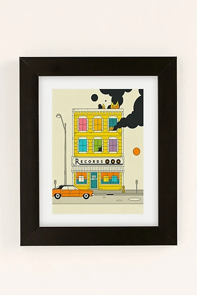 Jazzberry Blue RECORD SHOP Art Print