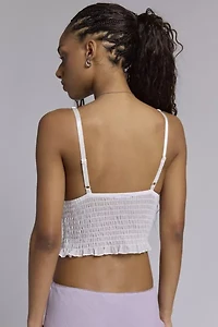 Out From Under Firecracker Smocked Cropped Top