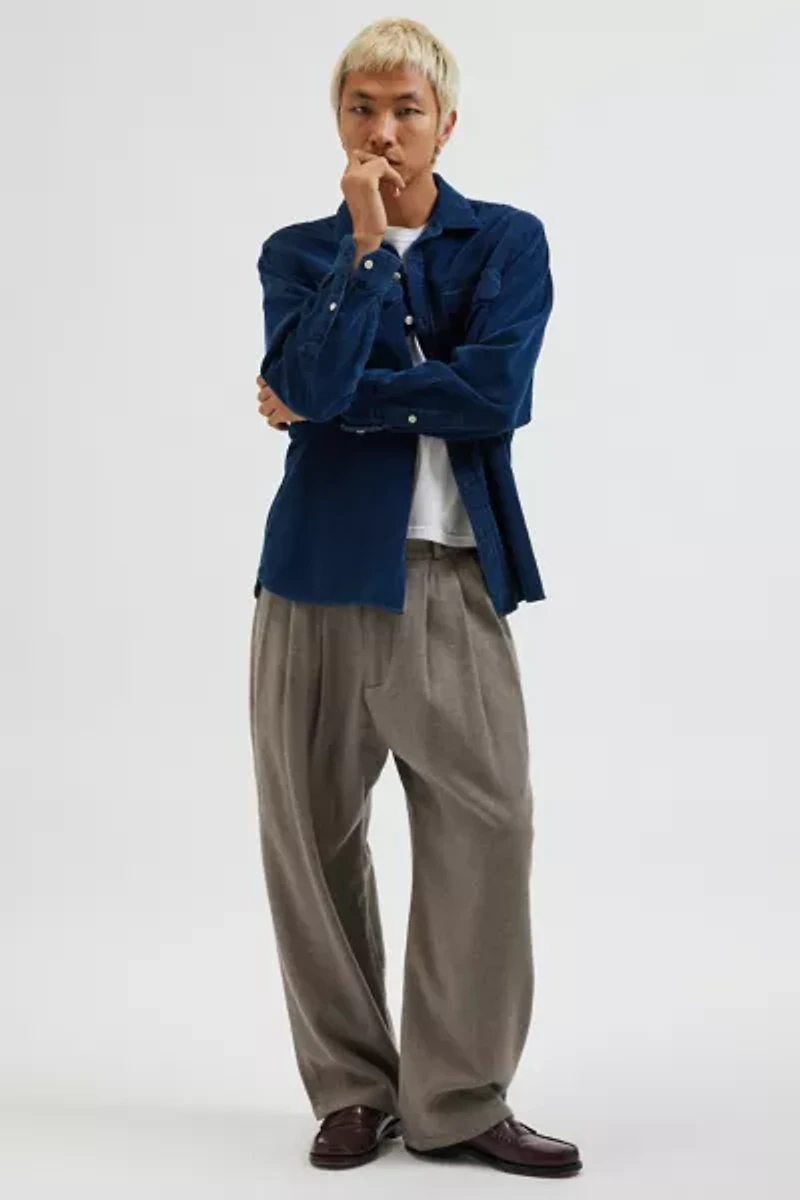 Monitaly Triple Tuck Wide Leg Trouser Pant