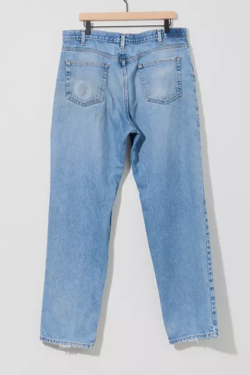 Vintage 1990s Distressed Grunge Denim Faded Blue Jeans