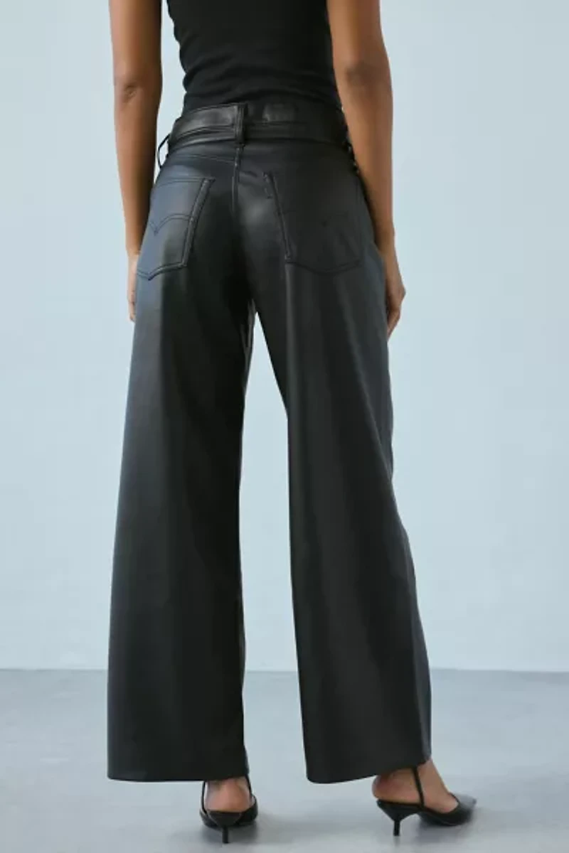 Levi's® XL Straight Tie Waist Faux Leather Pant