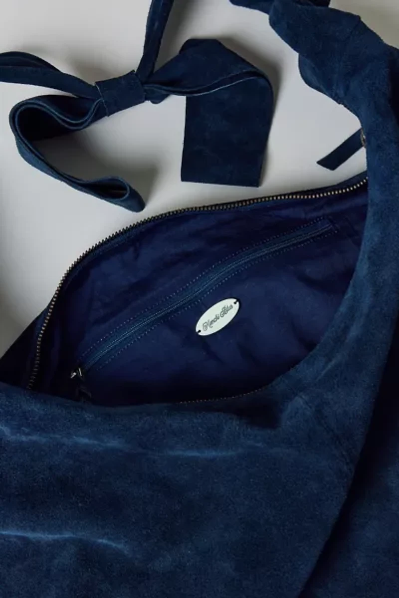 Boston Bow Suede Hobo Bag