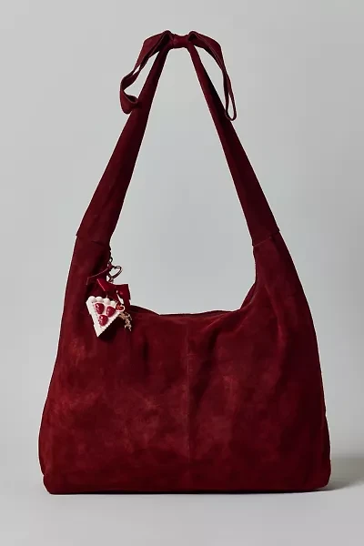 Kimchi Blue Bow Suede Hobo Bag