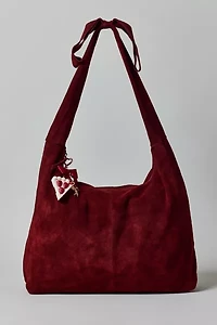 Kimchi Blue Bow Suede Hobo Bag