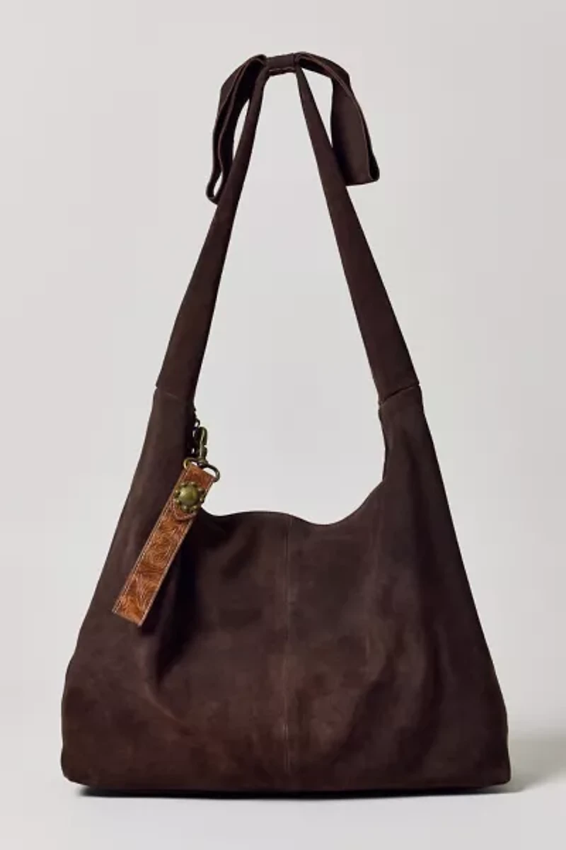 Boston Bow Suede Hobo Bag