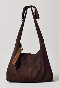 Boston Bow Suede Hobo Bag