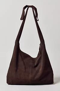 Boston Bow Suede Hobo Bag