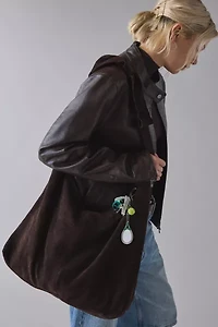 Boston Bow Suede Hobo Bag