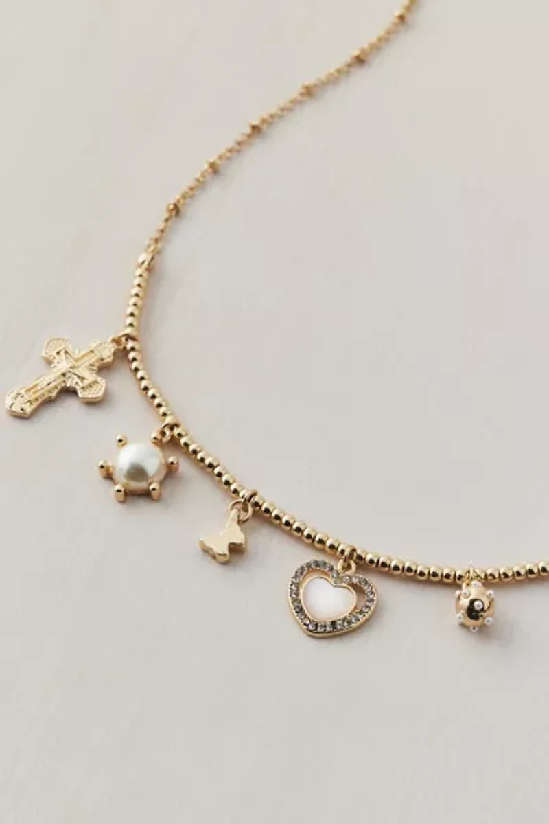 Ball Bead Charm Necklace