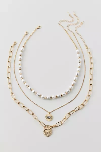 Alina Pearl Layering Necklace Set