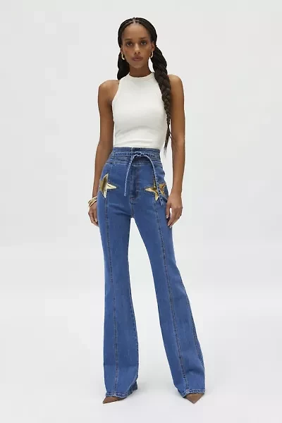 Stoned Immaculate Super Star Vintage Gold Bell Bottom Jean