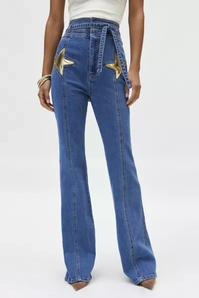 Stoned Immaculate Super Star Vintage Gold Bell Bottom Jean