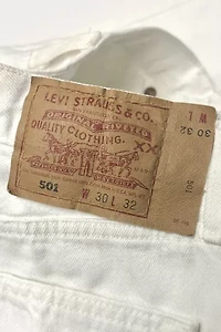 Vintage 1990’s Levi’s 501 White Denim Jeans