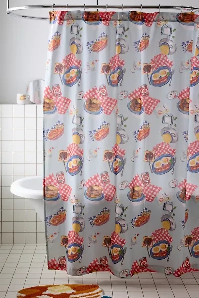 Diner Breakfast Shower Curtain