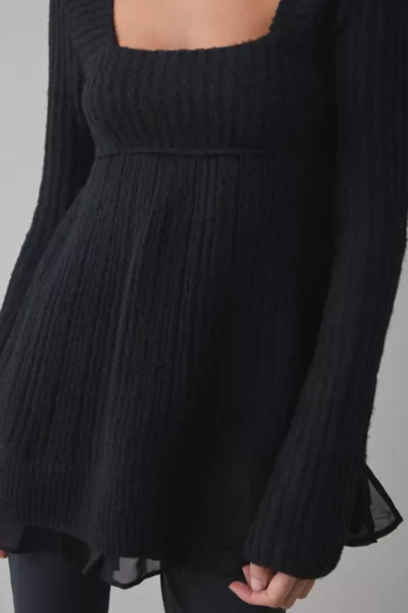 Kimchi Blue Hannah Ruffle Trim Babydoll Sweater