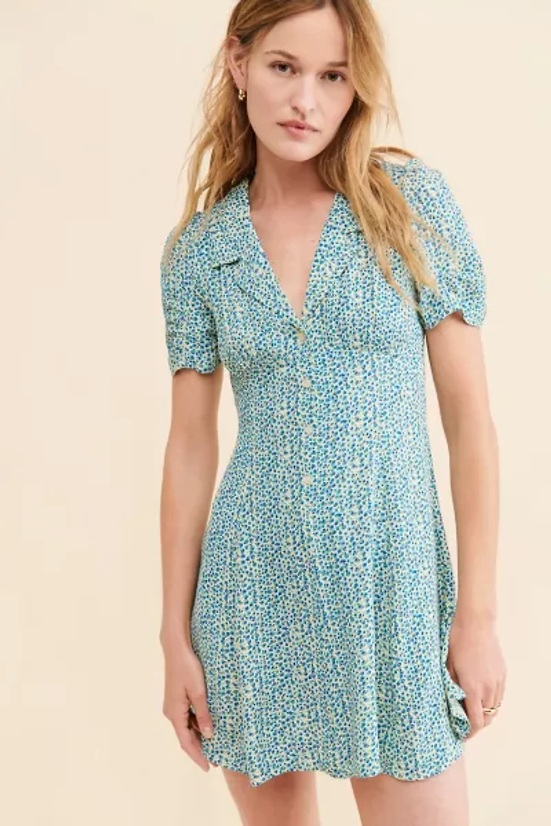 Crowley Collared Floral Mini Dress