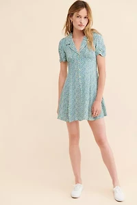 Crowley Collared Floral Mini Dress