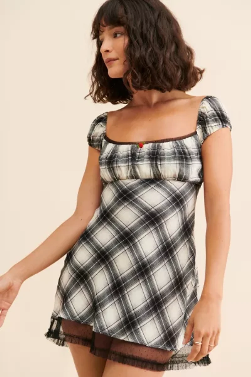 Ana Cap Sleeve Mini Dress