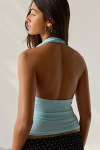 Silence + Noise Coyote Cowl Neck Halter Top