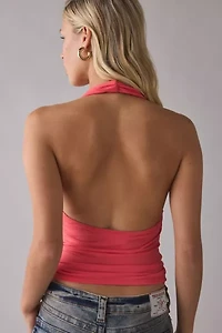 Silence + Noise Coyote Cowl Neck Halter Top