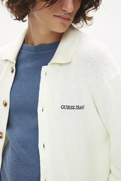 GUESS JEANS Embroidered Long Sleeve Polo Shirt