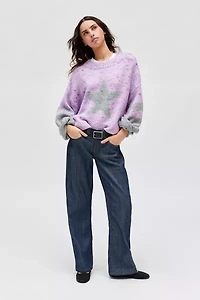 BDG Stella Star Graphic Oversized Pullover Sweater