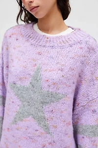 BDG Stella Star Graphic Oversized Pullover Sweater