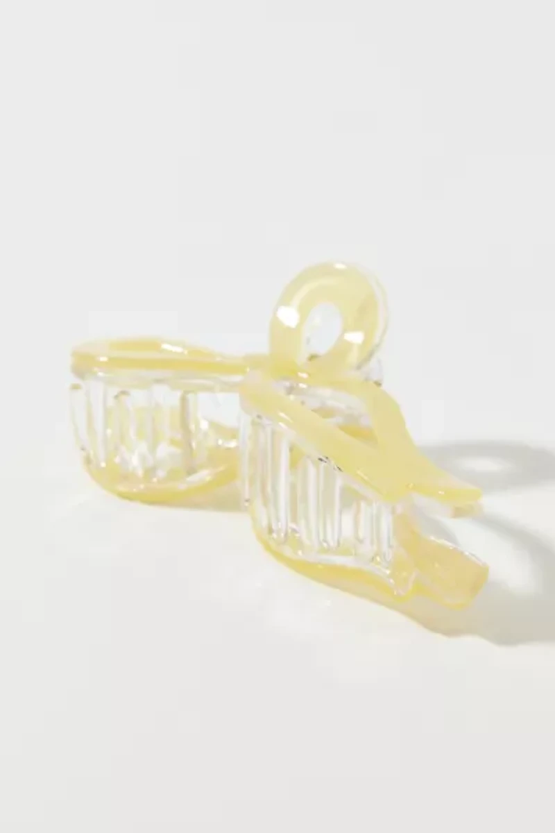 Draped Bow Resin Claw Clip