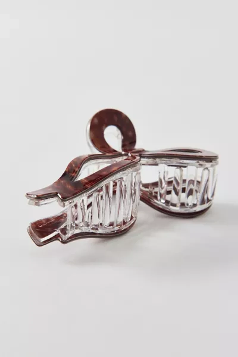 Draped Bow Resin Claw Clip