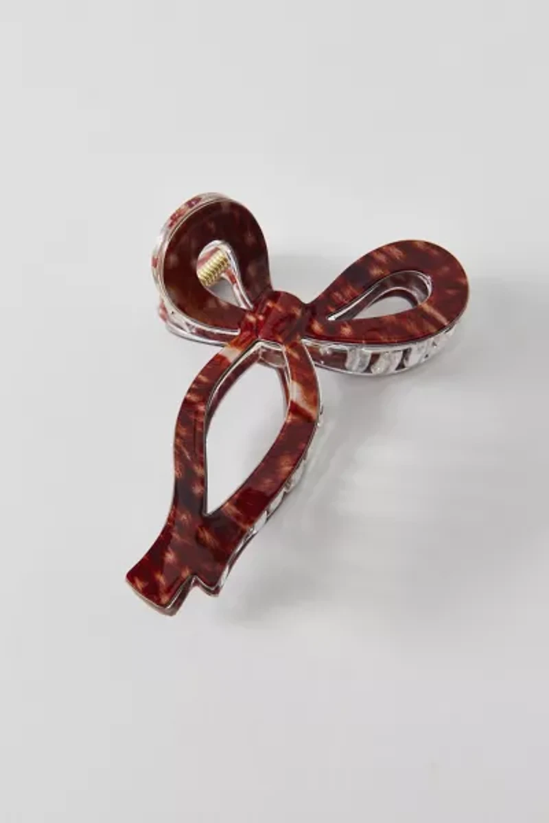 Draped Bow Resin Claw Clip