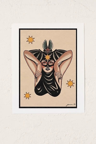 Jessica O. Batty Girl Art Print
