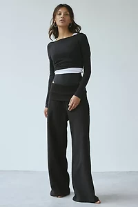 Out From Under Cotton Compression Boatneck Long Sleeve Top