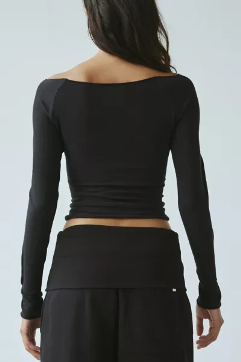 Out From Under Cotton Compression Boatneck Long Sleeve Top