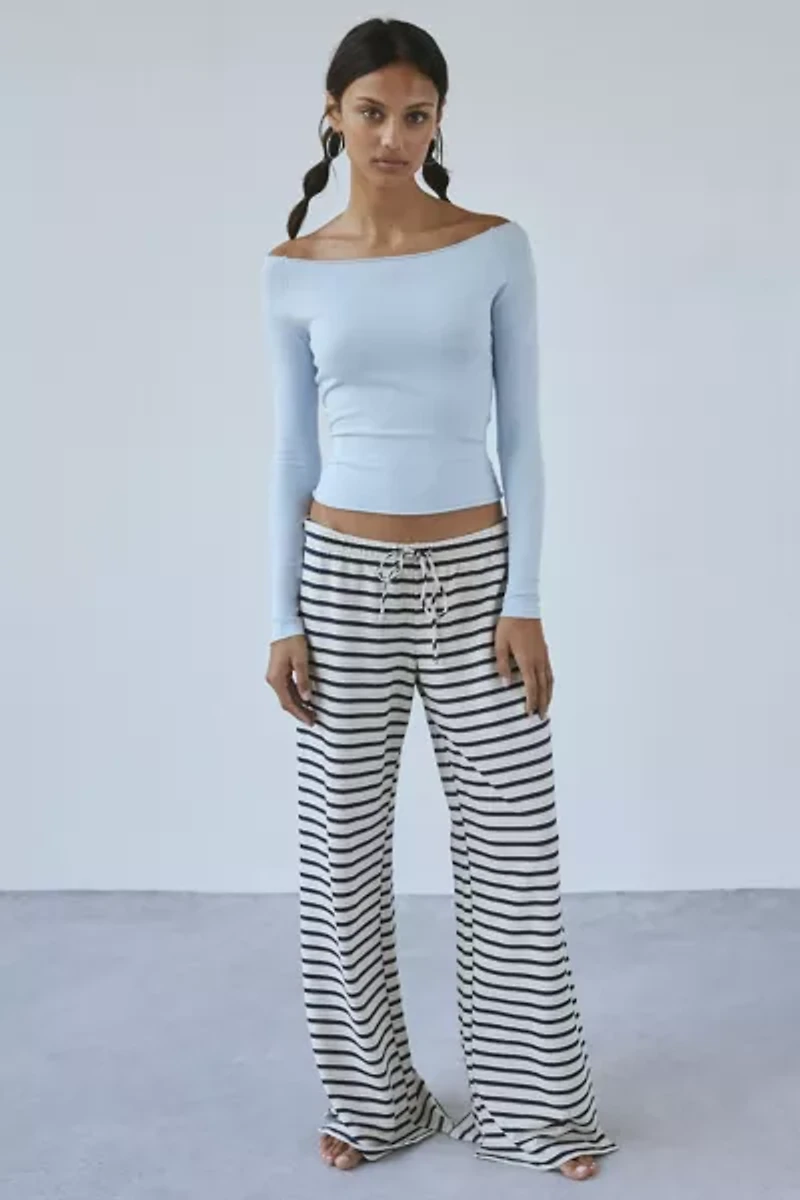 Out From Under Cotton Compression Boatneck Long Sleeve Top