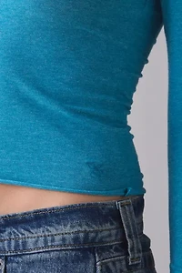 Out From Under Cotton Compression Boatneck Long Sleeve Top