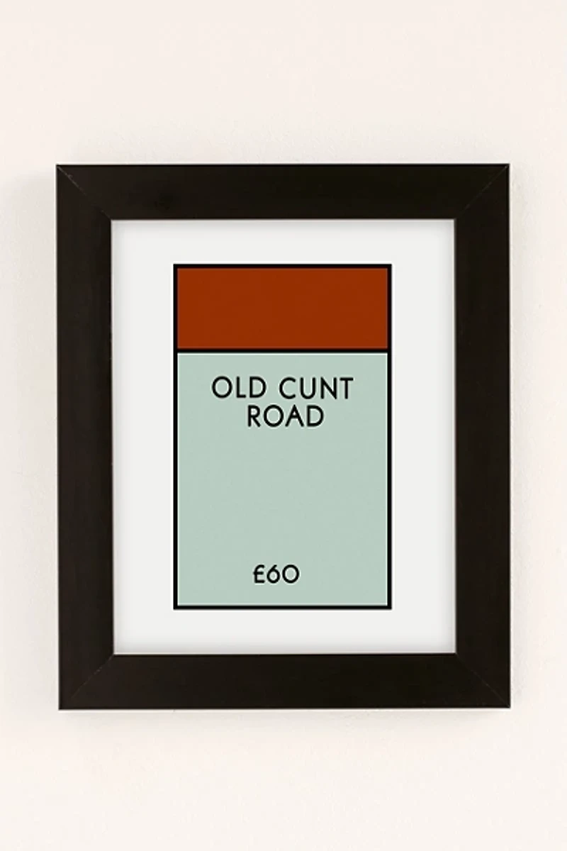 daveseedhouse Old C*** Road Art Print