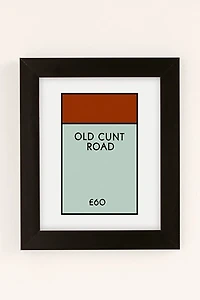 daveseedhouse Old C*** Road Art Print