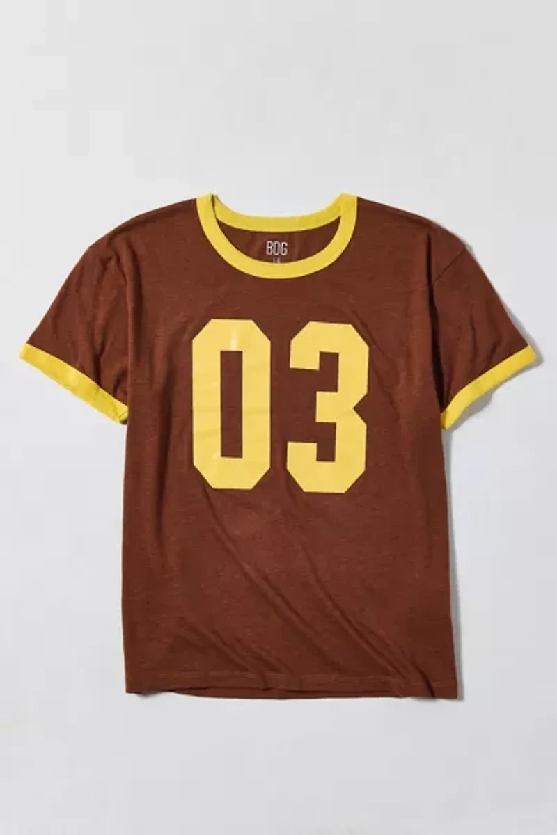 BDG Varsity Graphic Slim Fit Retro Ringer Tee