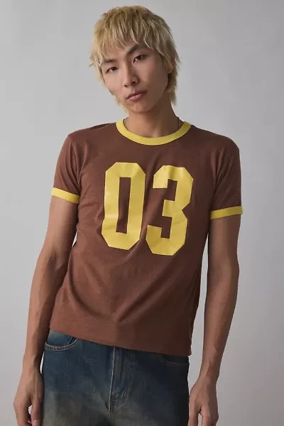 BDG Varsity Graphic Slim Fit Retro Ringer Tee