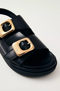 ALOHAS Dalia Leather Slingback Buckled Sandal