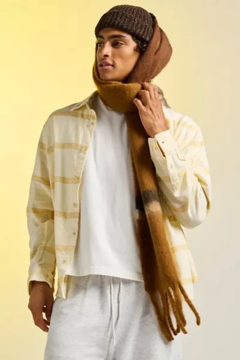 Woven Long Striped Scarf