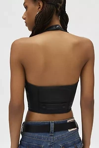 Silence + Noise Esme Cropped Halter Vest Top