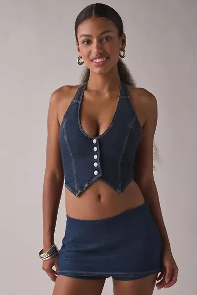 Silence + Noise Esme Cropped Halter Vest Top