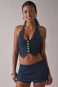 Silence + Noise Esme Cropped Halter Vest Top