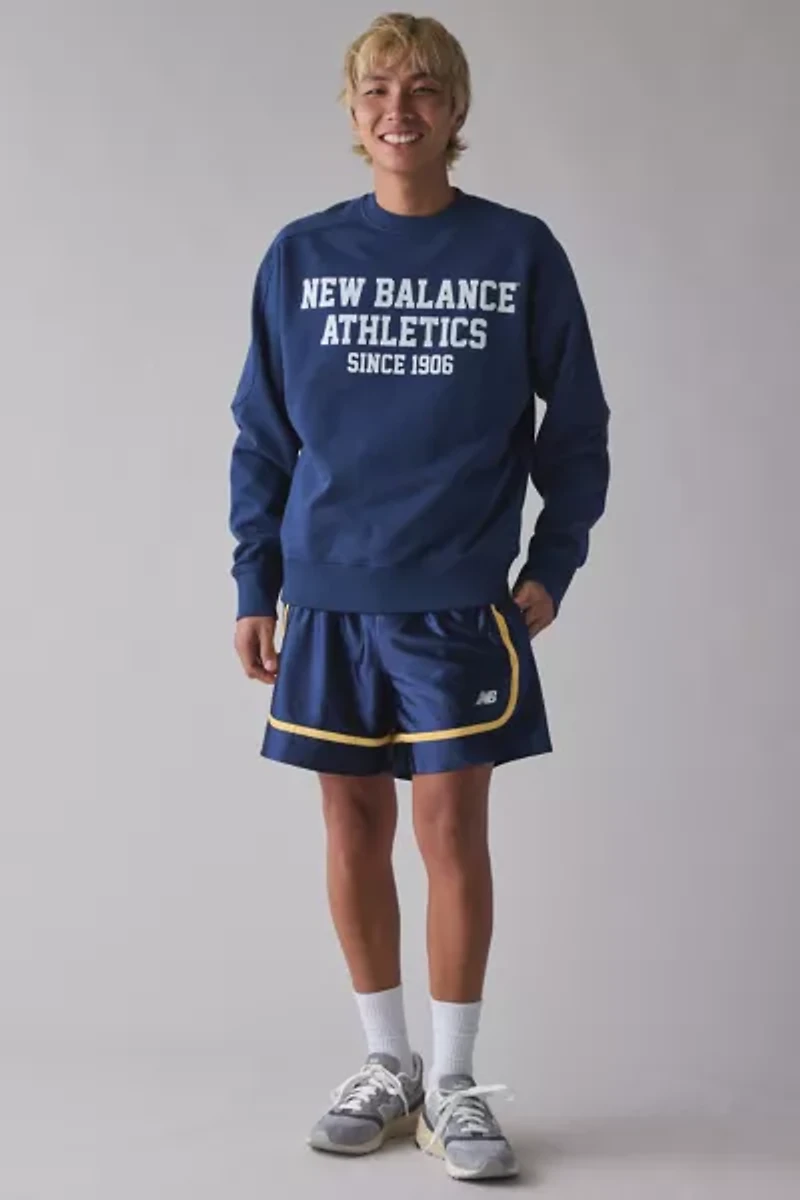 New Balance Varsity Logo French Terry Crew Neck Sweatshirt