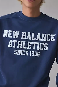New Balance Varsity Logo French Terry Crew Neck Sweatshirt